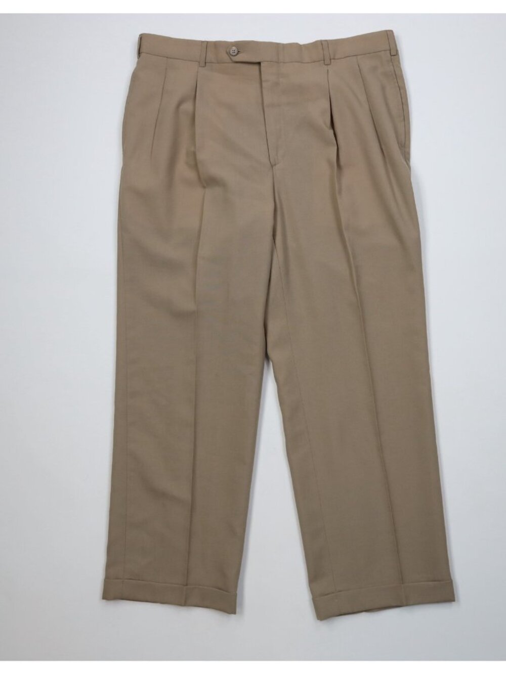 Vintage 90s Streetwear Mens Size 38x29 Wool Knit Wide Leg Chino Pants Beige USA